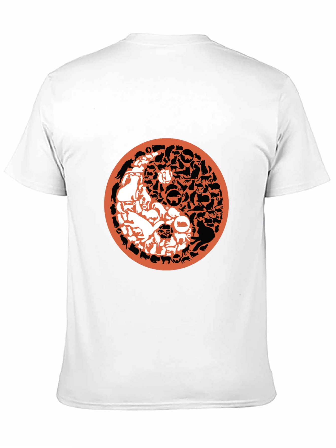Yin Yang Cats & Dogs Graphic T-Shirt
