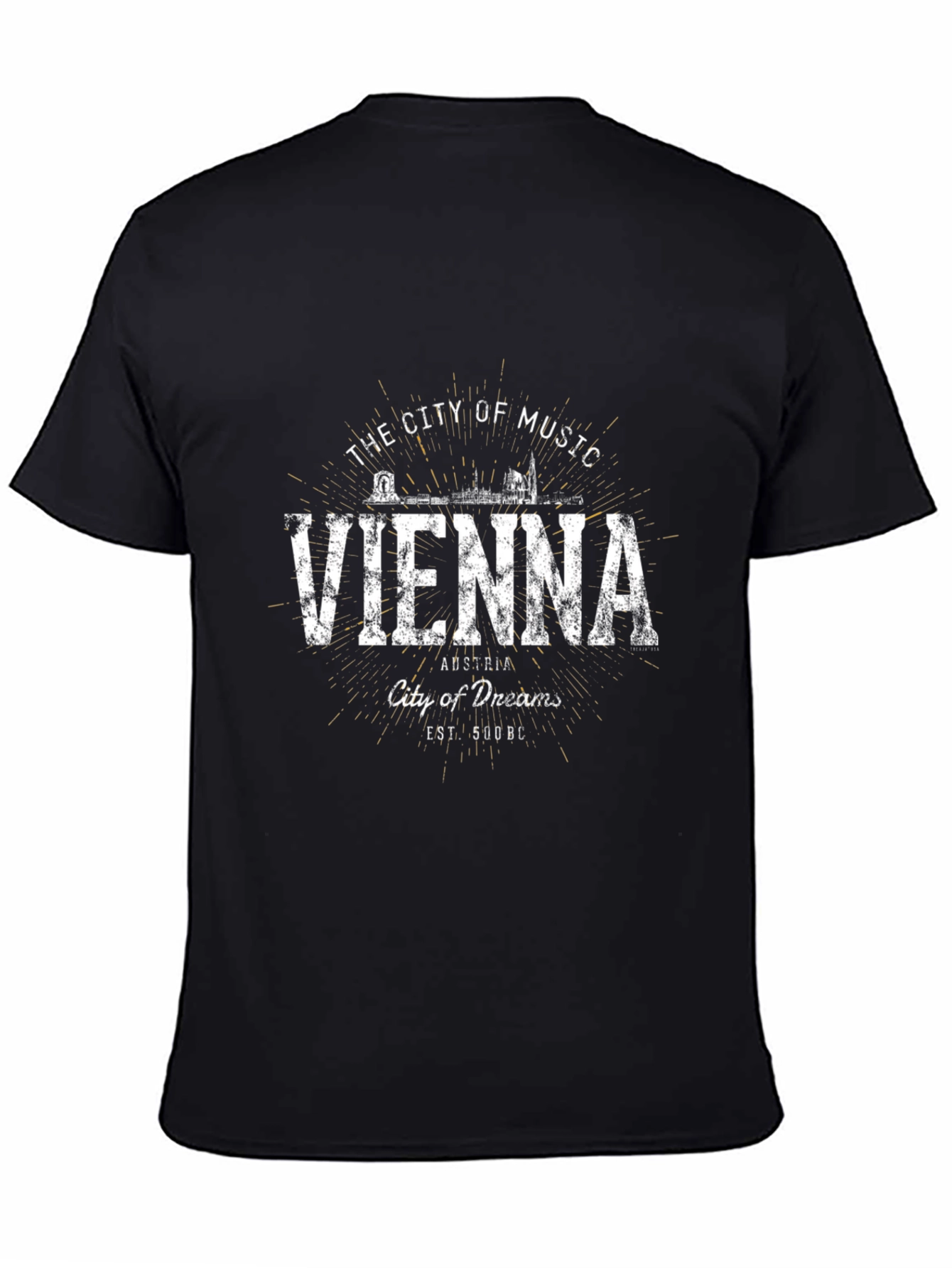Vienna City of Music Black T-Shirt