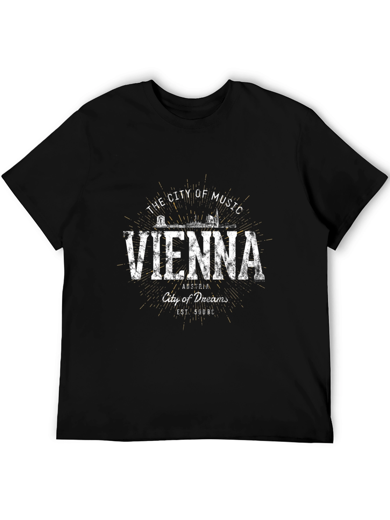 Vienna City of Music Black T-Shirt