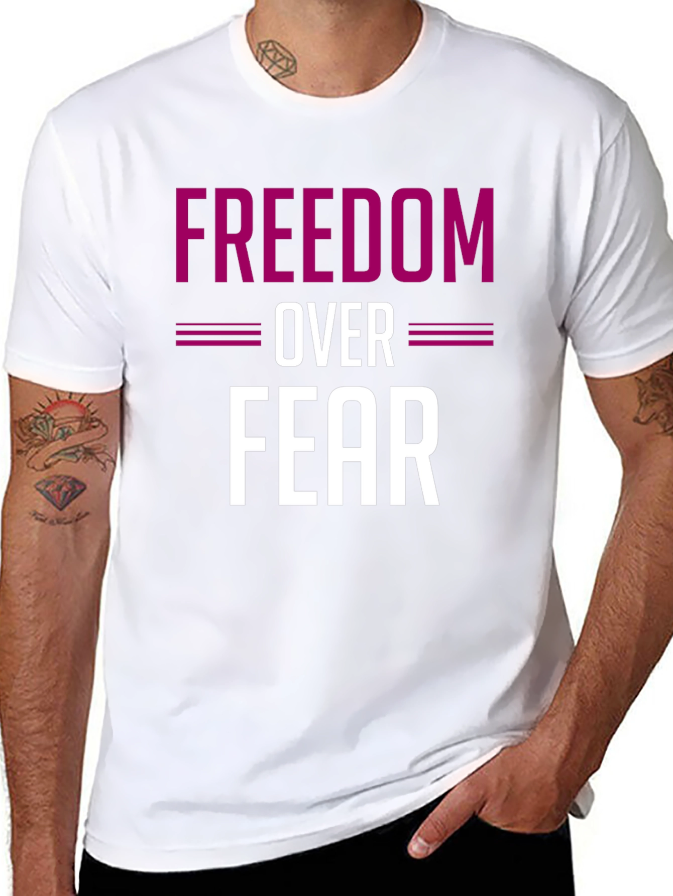 Freedom Over Fear Graphic Tee - Black