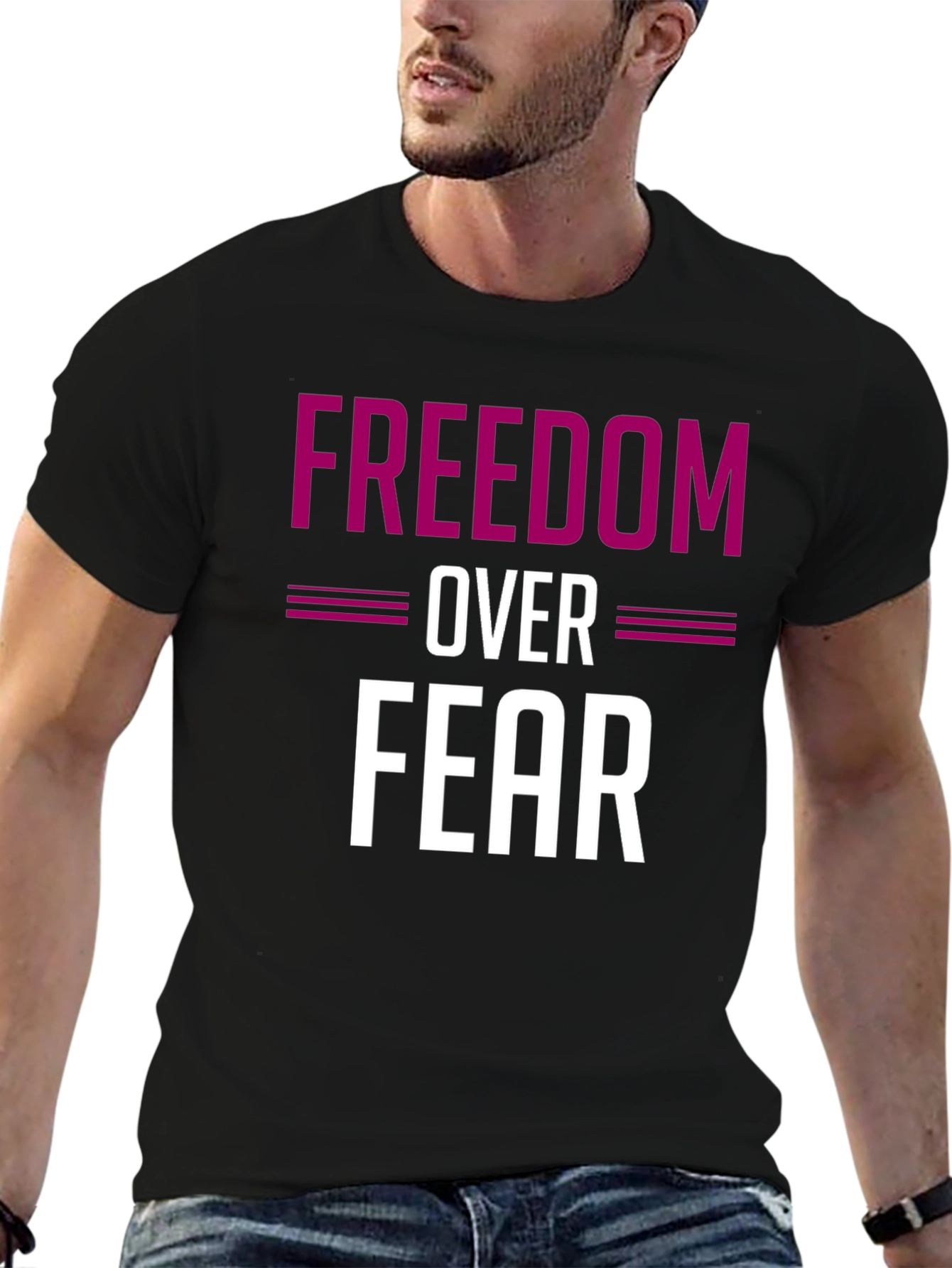 Freedom Over Fear Graphic Tee - Black