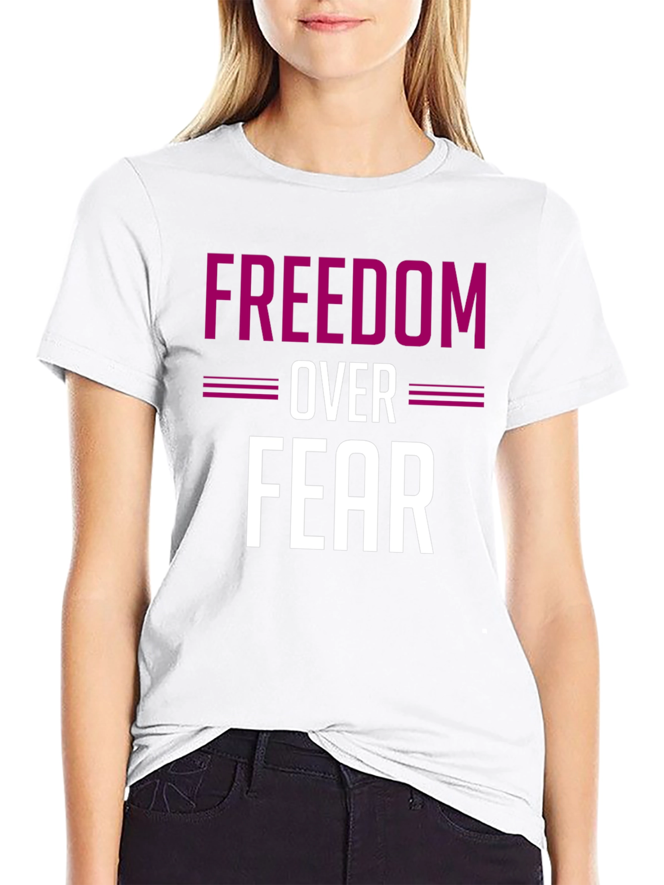 Freedom Over Fear Graphic Tee - Black