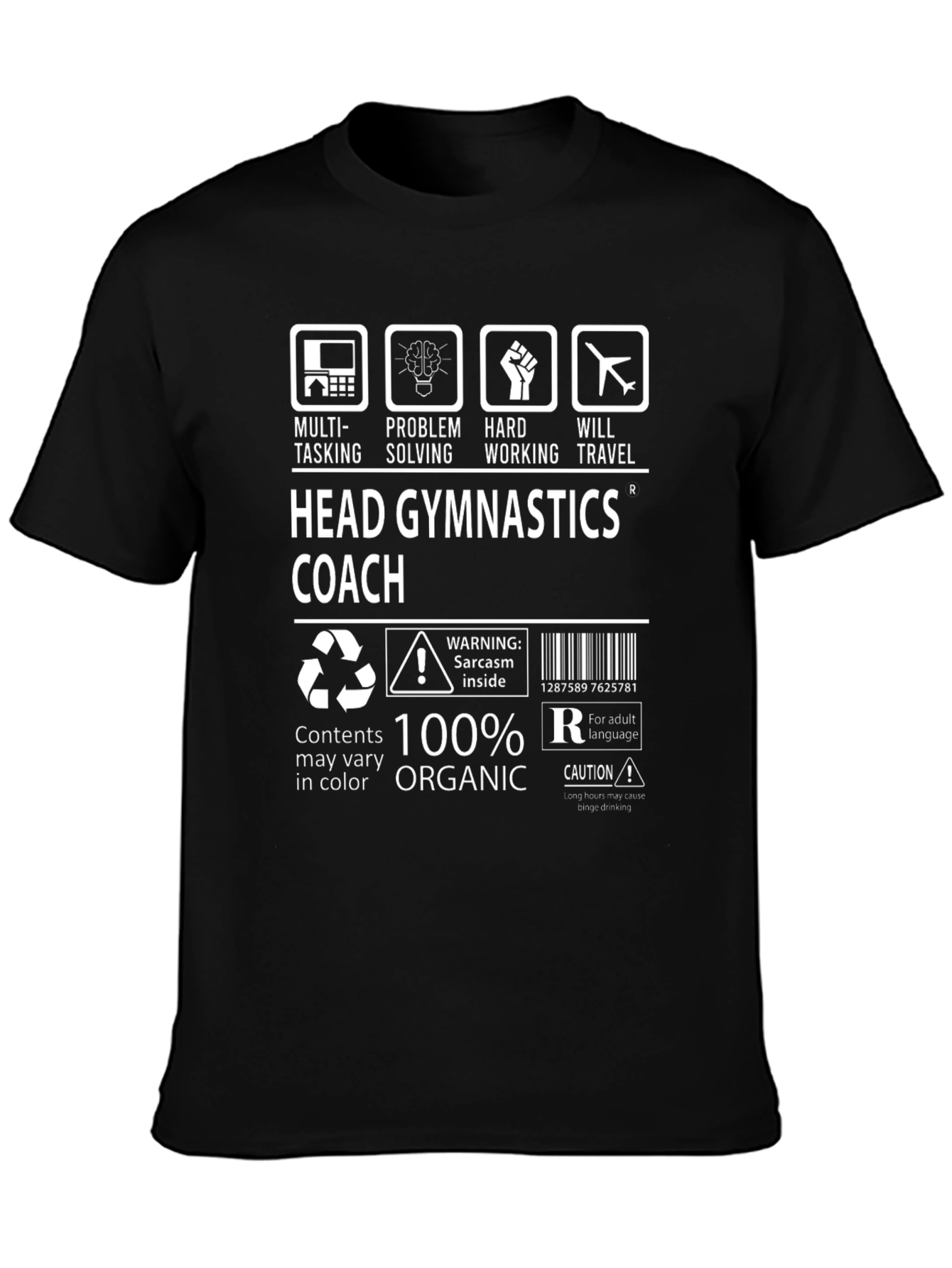 Head Gymnastics Coach Graphic T-Shirt