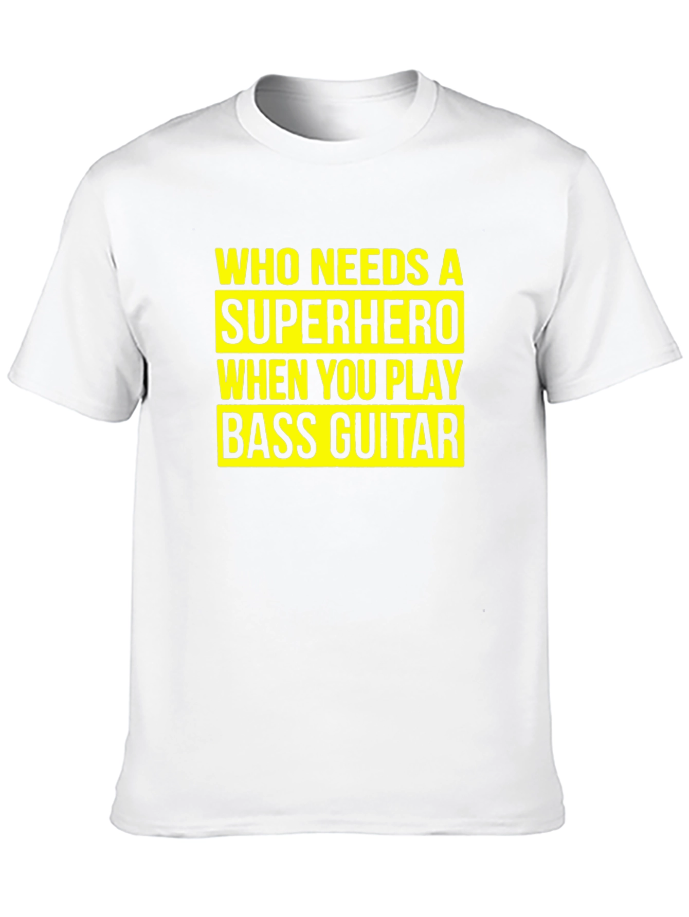 Bass Guitar Superhero T-Shirt - Musician Novelty Tee