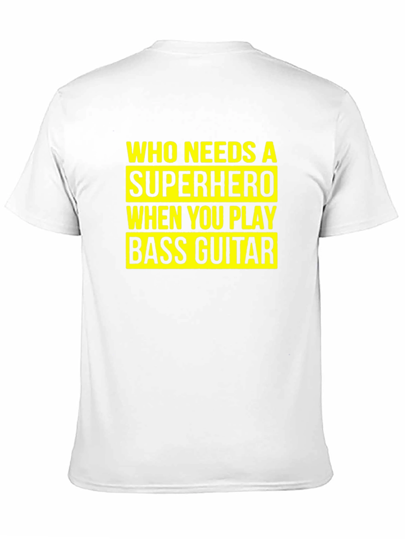 Bass Guitar Superhero T-Shirt - Musician Novelty Tee