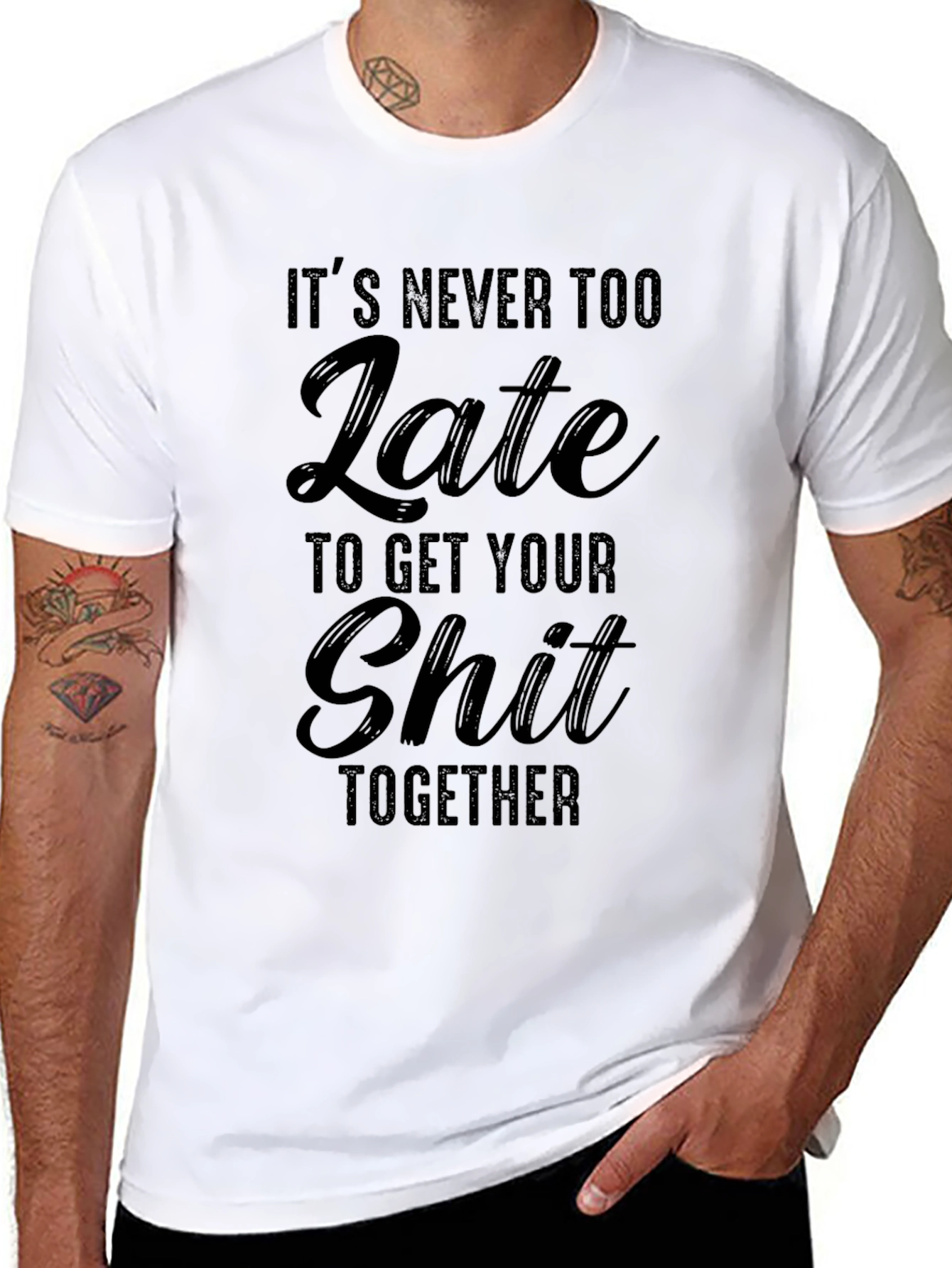 Funny Its Never Too Late Graphic Tee