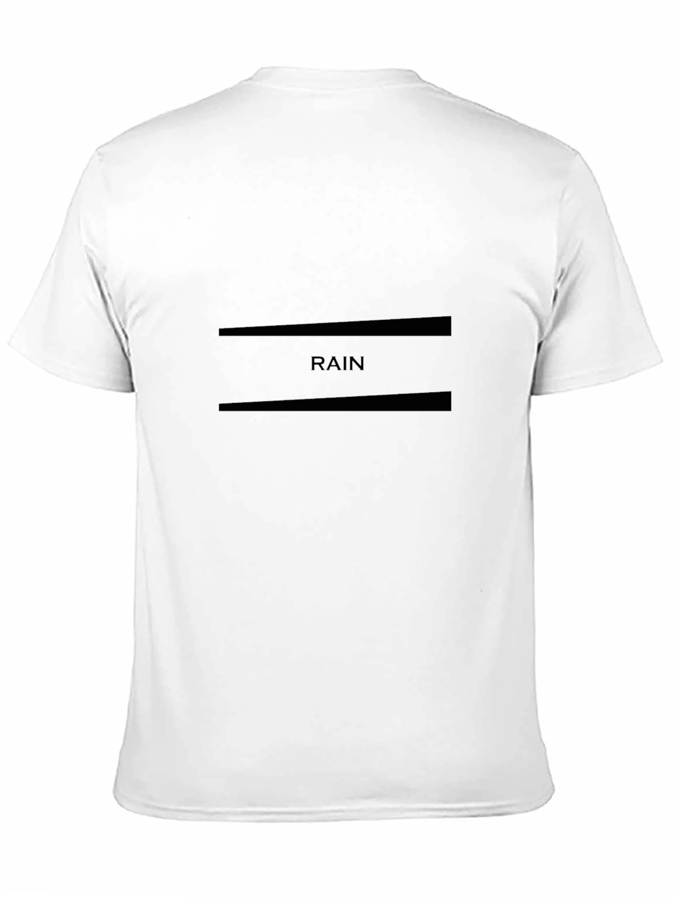 Minimalist Rain Graphic Black T-Shirt