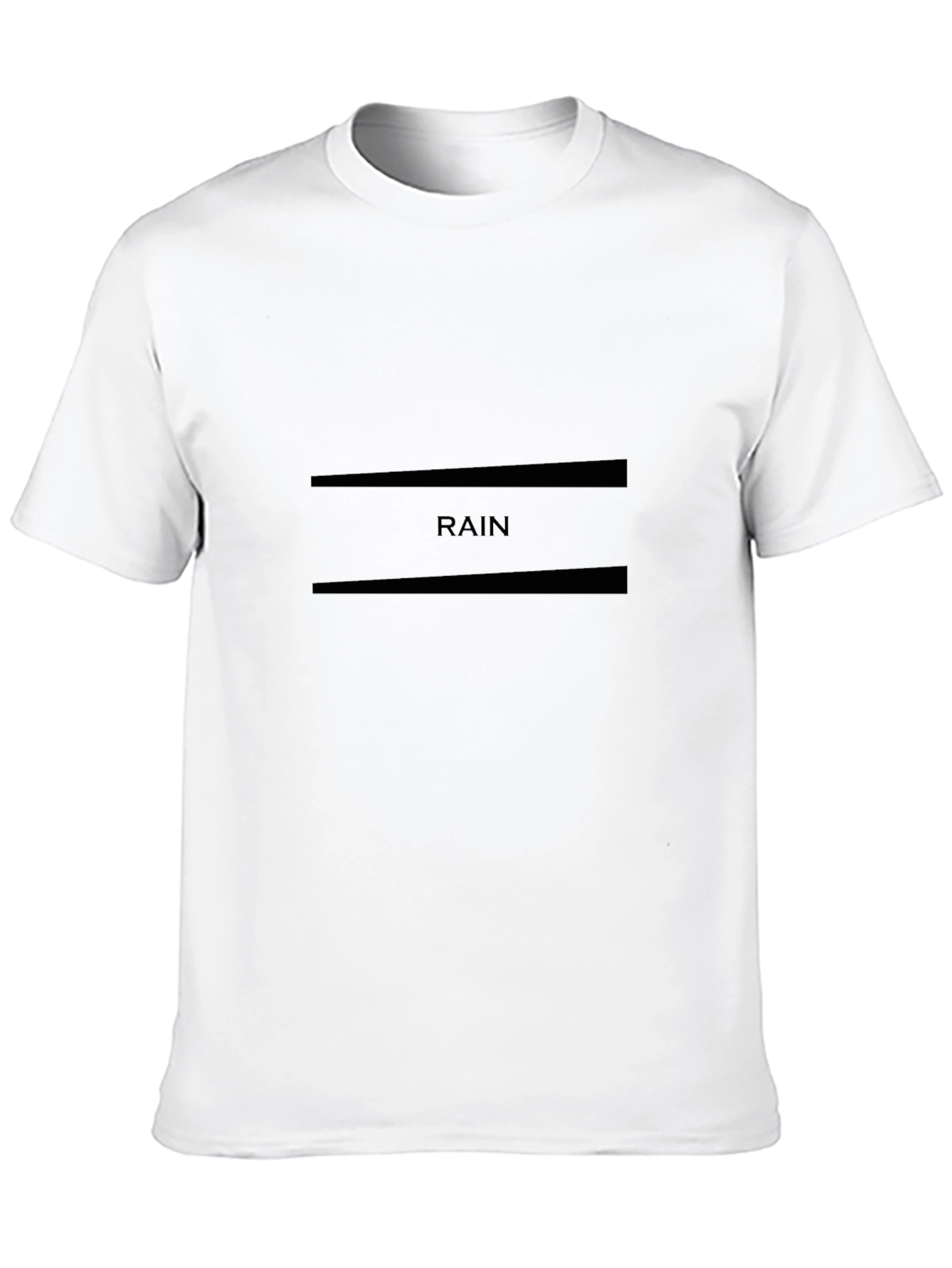 Minimalist Rain Graphic Black T-Shirt