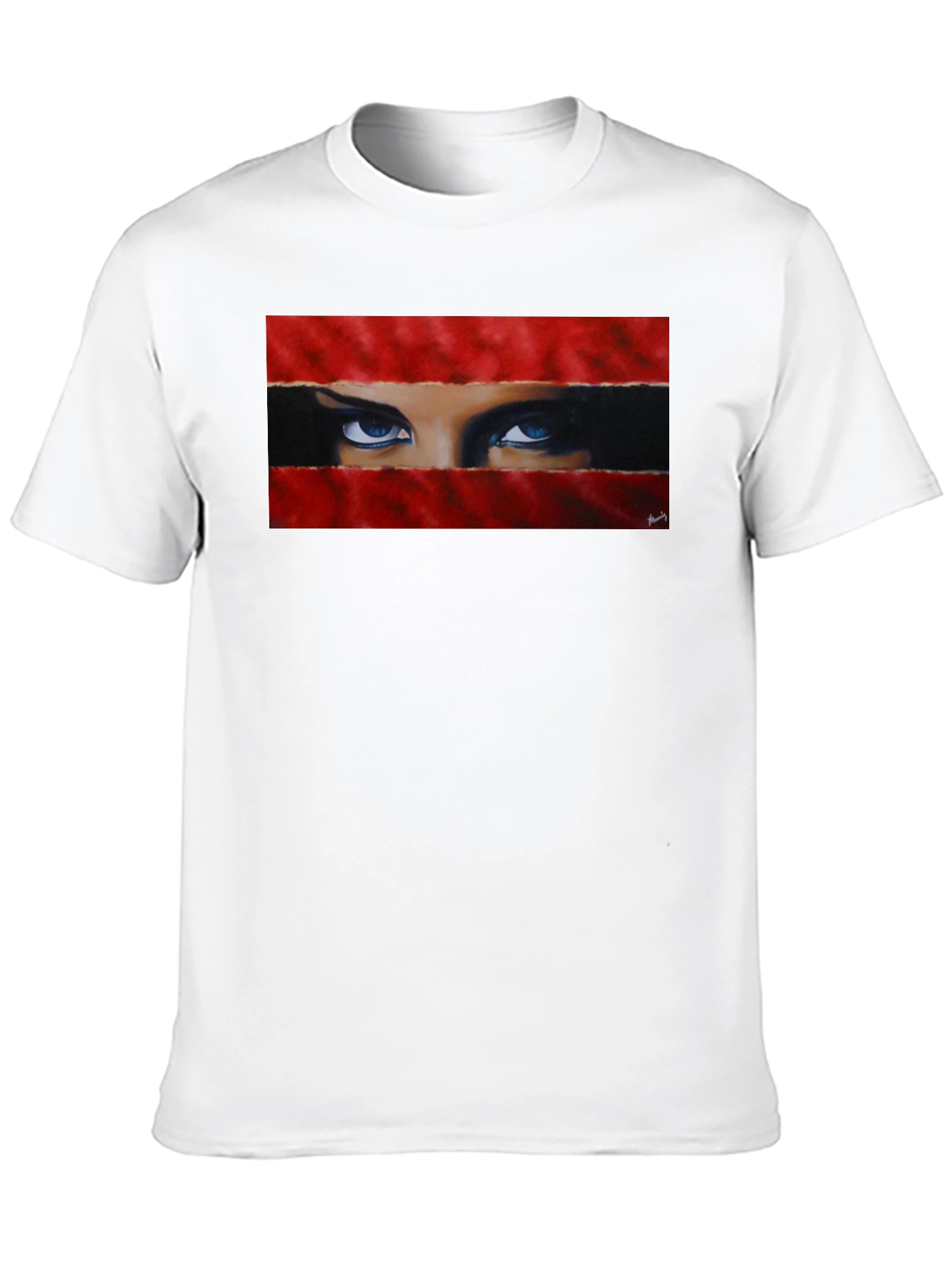 Intense Gaze Graphic Tee - Bold & Unique