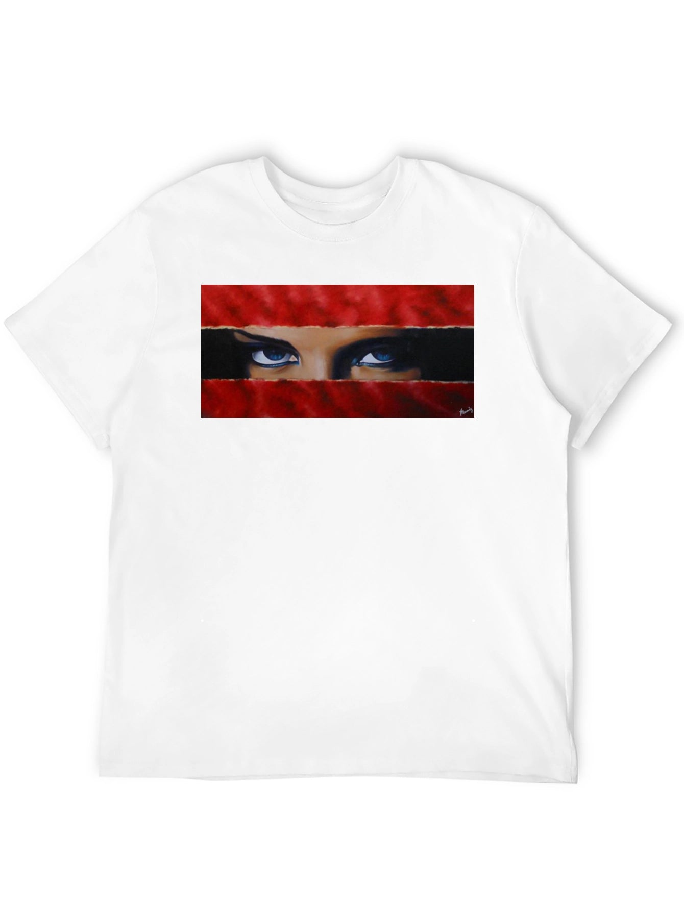 Intense Gaze Graphic Tee - Bold & Unique