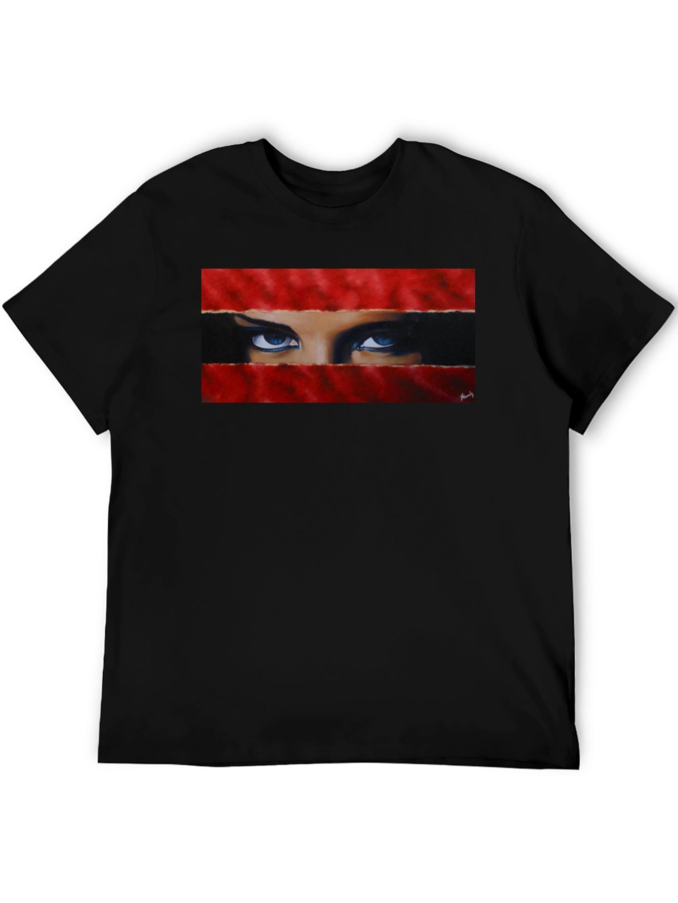 Intense Gaze Graphic Tee - Bold & Unique