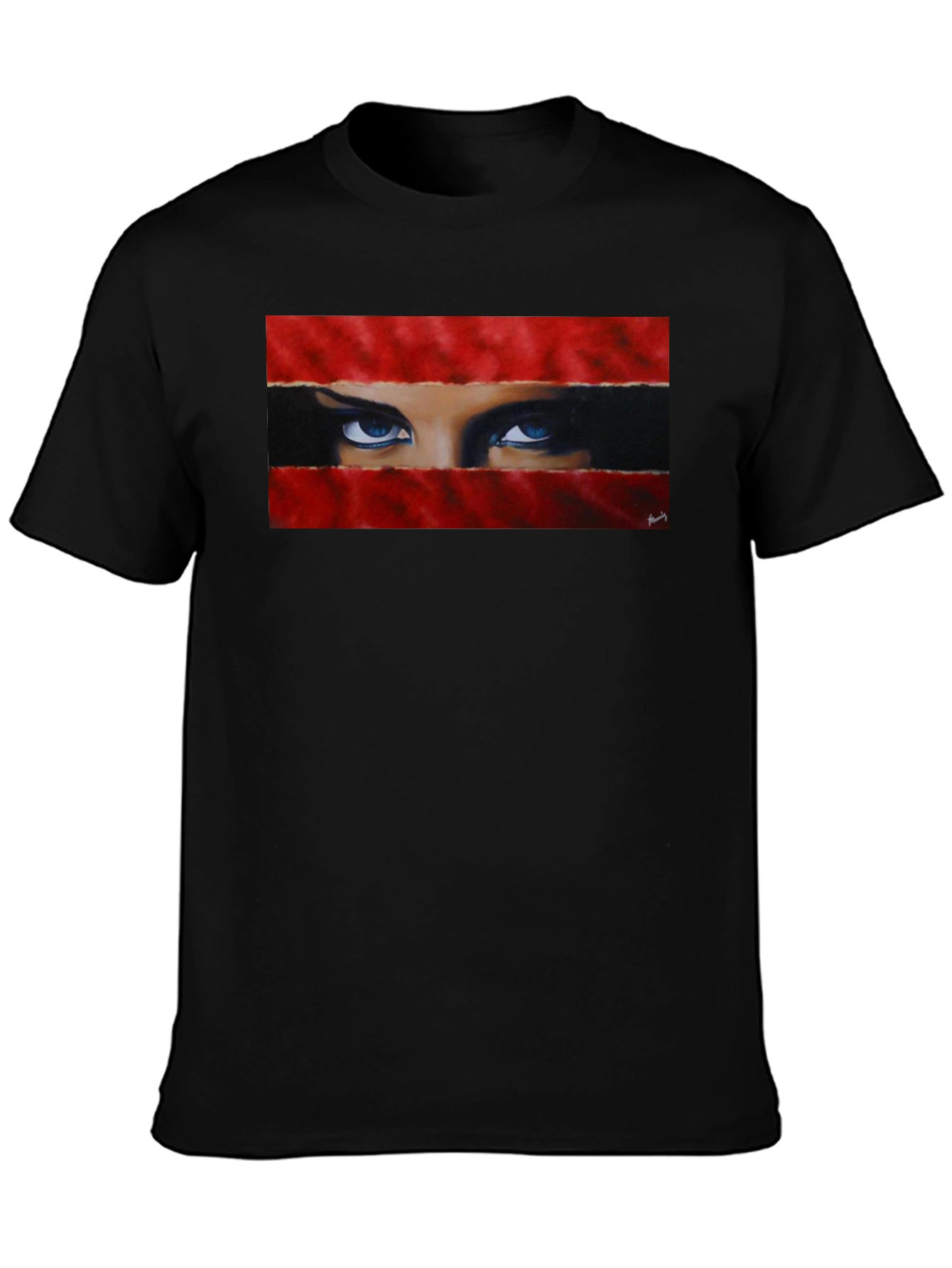 Intense Gaze Graphic Tee - Bold & Unique