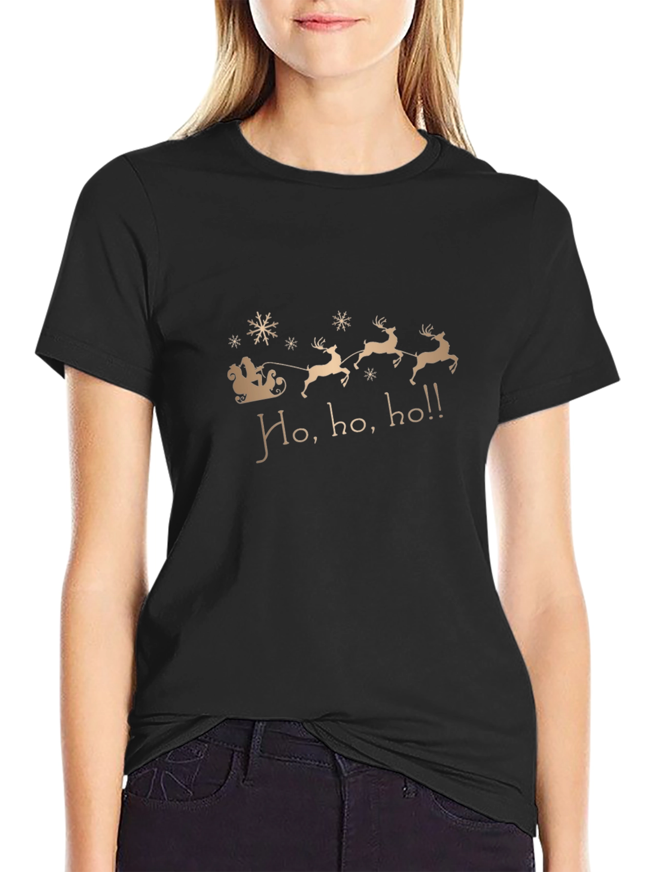 Christmas Santa Sleigh Graphic Tee