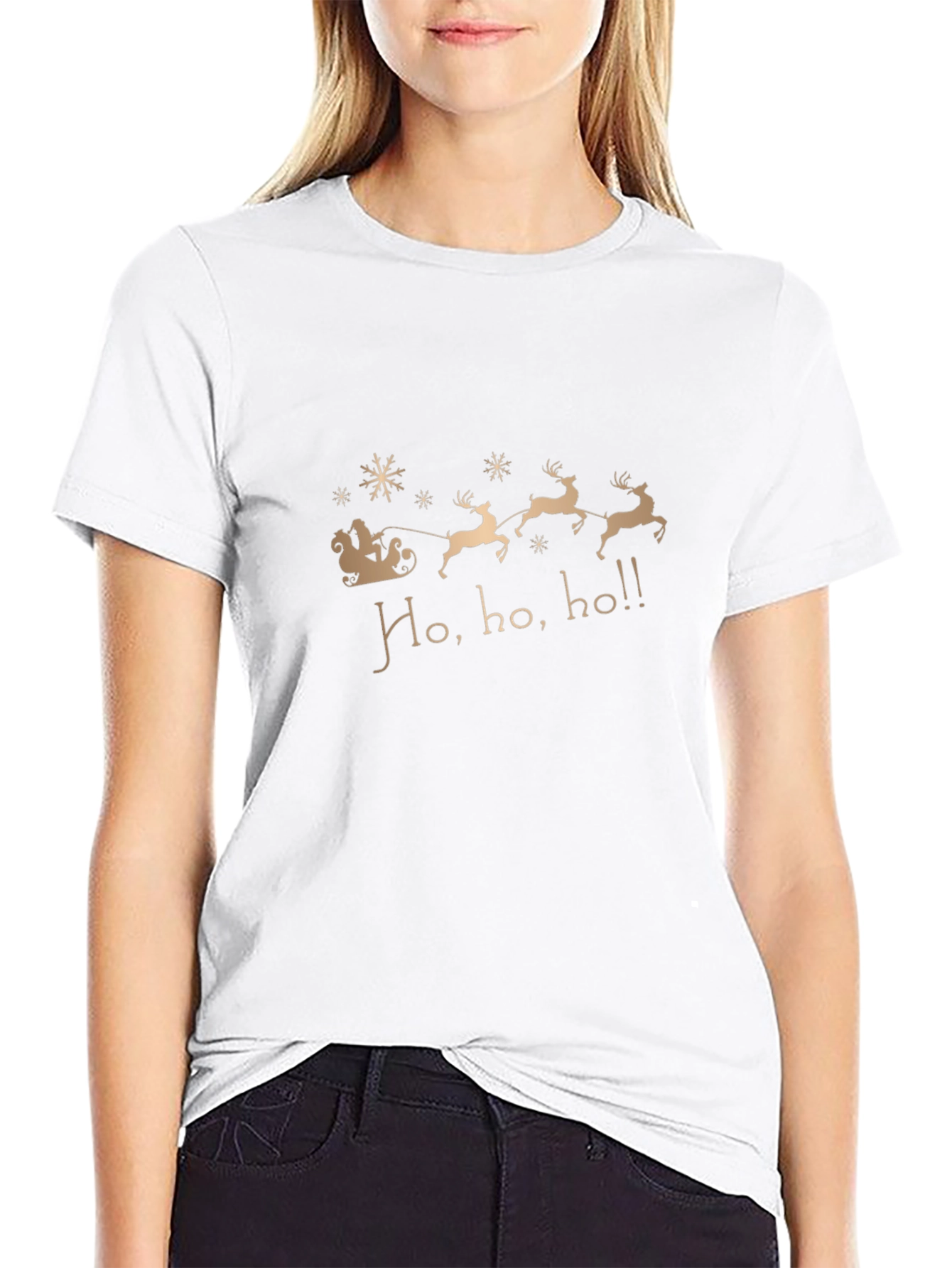 Christmas Santa Sleigh Graphic Tee