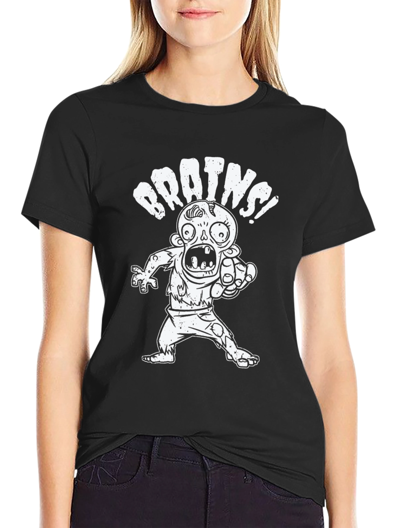 Zombie Brains Graphic Tee - Black T-Shirt