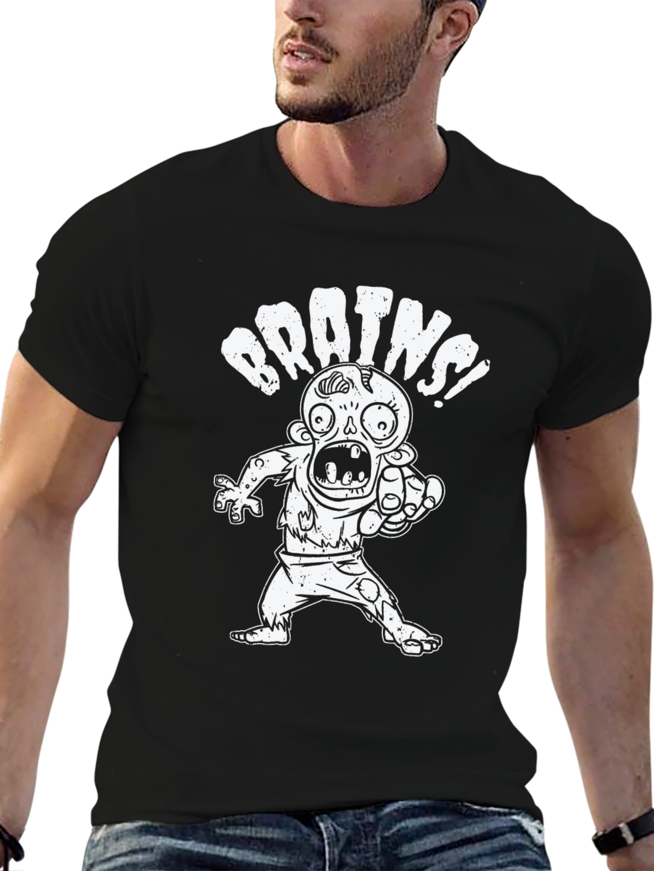 Zombie Brains Graphic Tee - Black T-Shirt