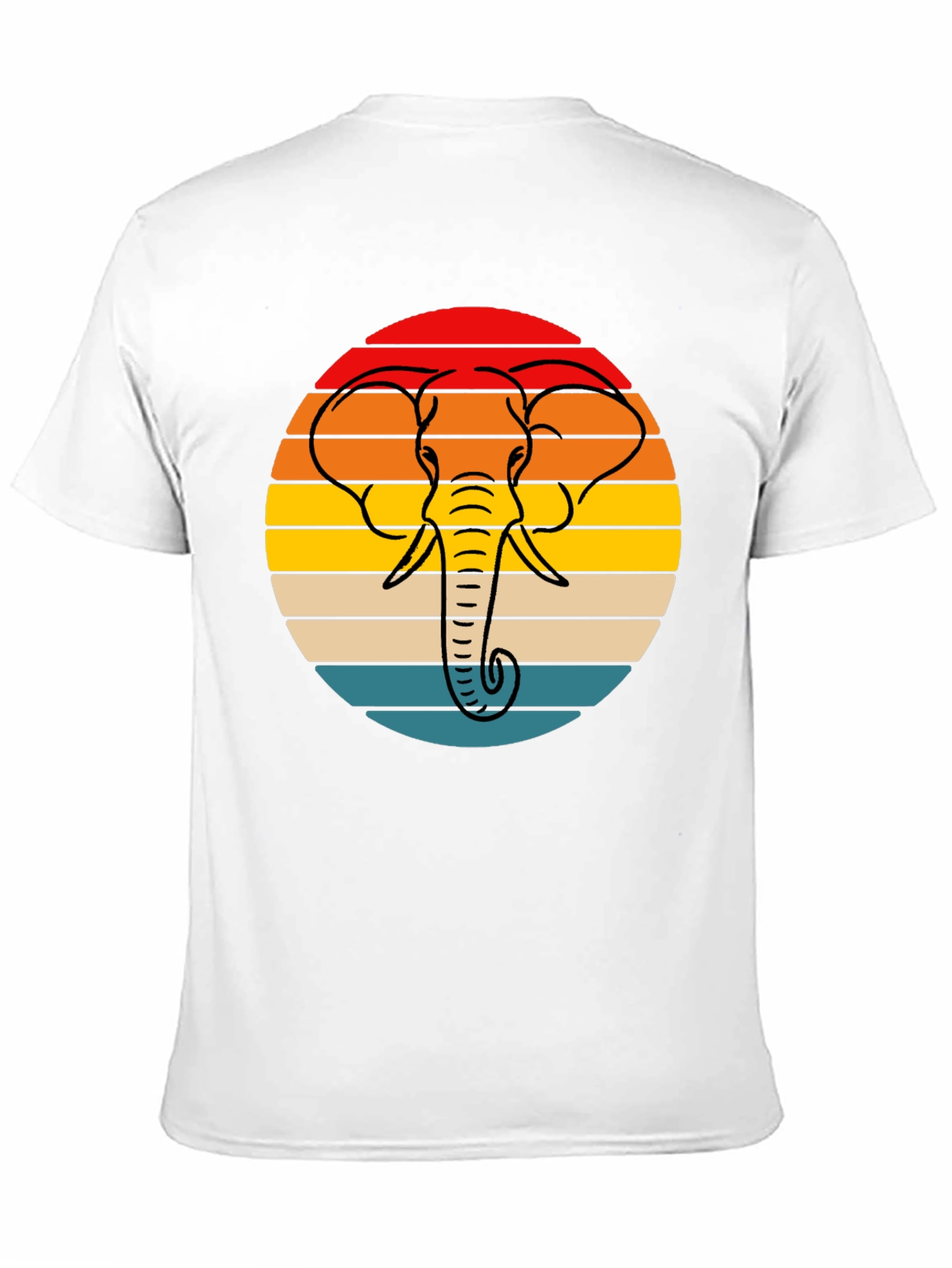 Retro Elephant Sunset Graphic Tee