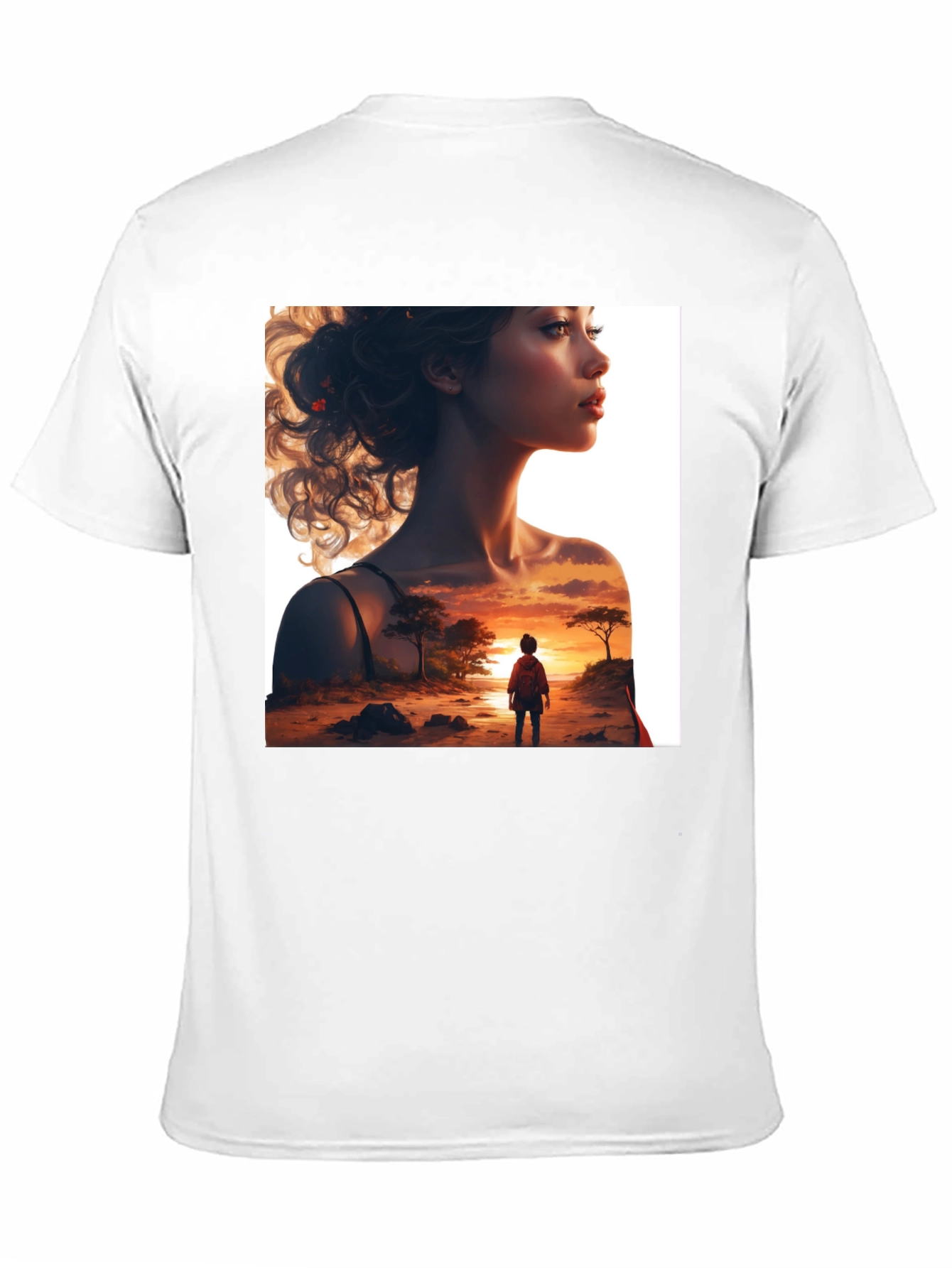 Sunset Silhouette Graphic Tee - Stylish Black T-Shirt