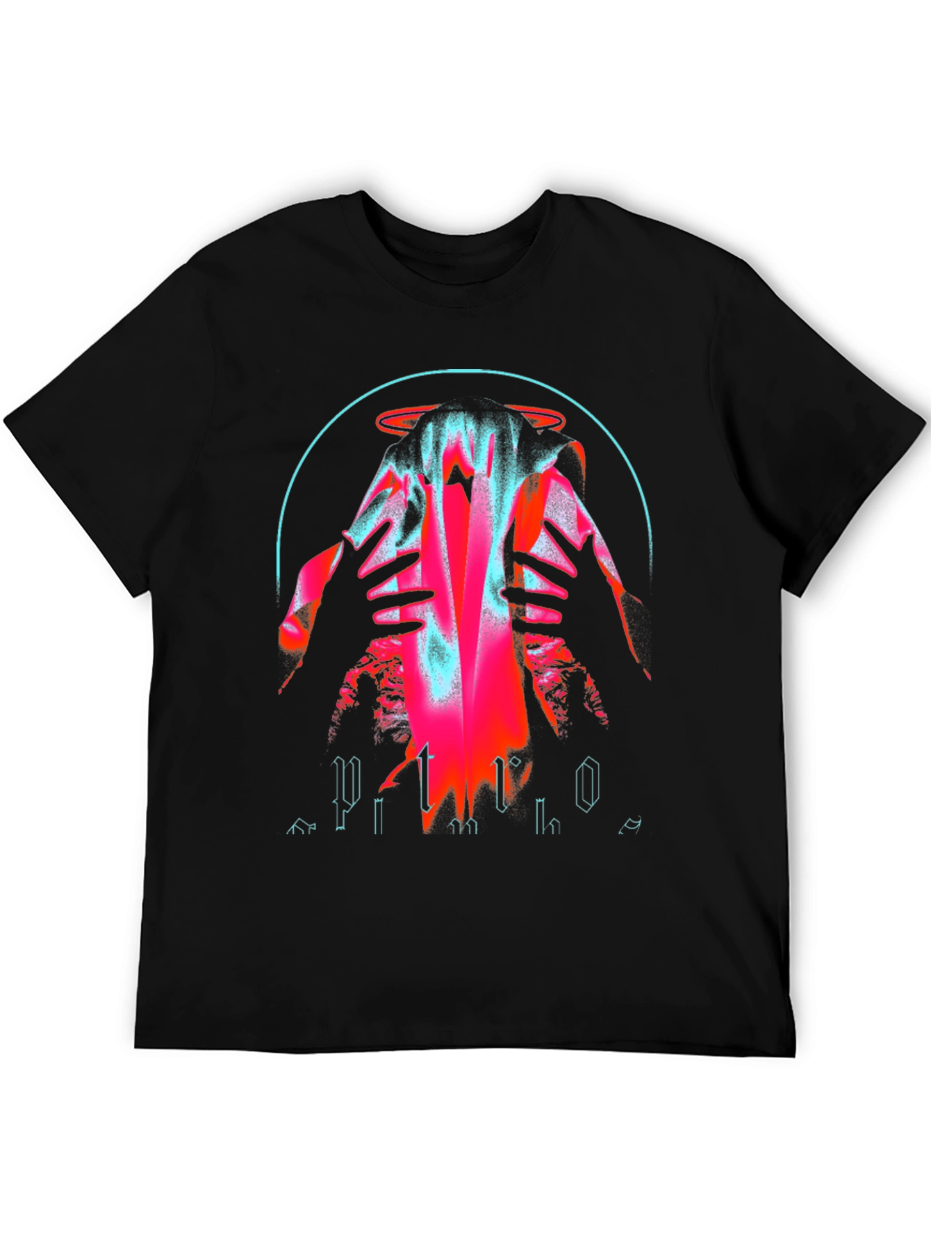 Mystic Neon Graphic Tee - Dark Aesthetic Shirt