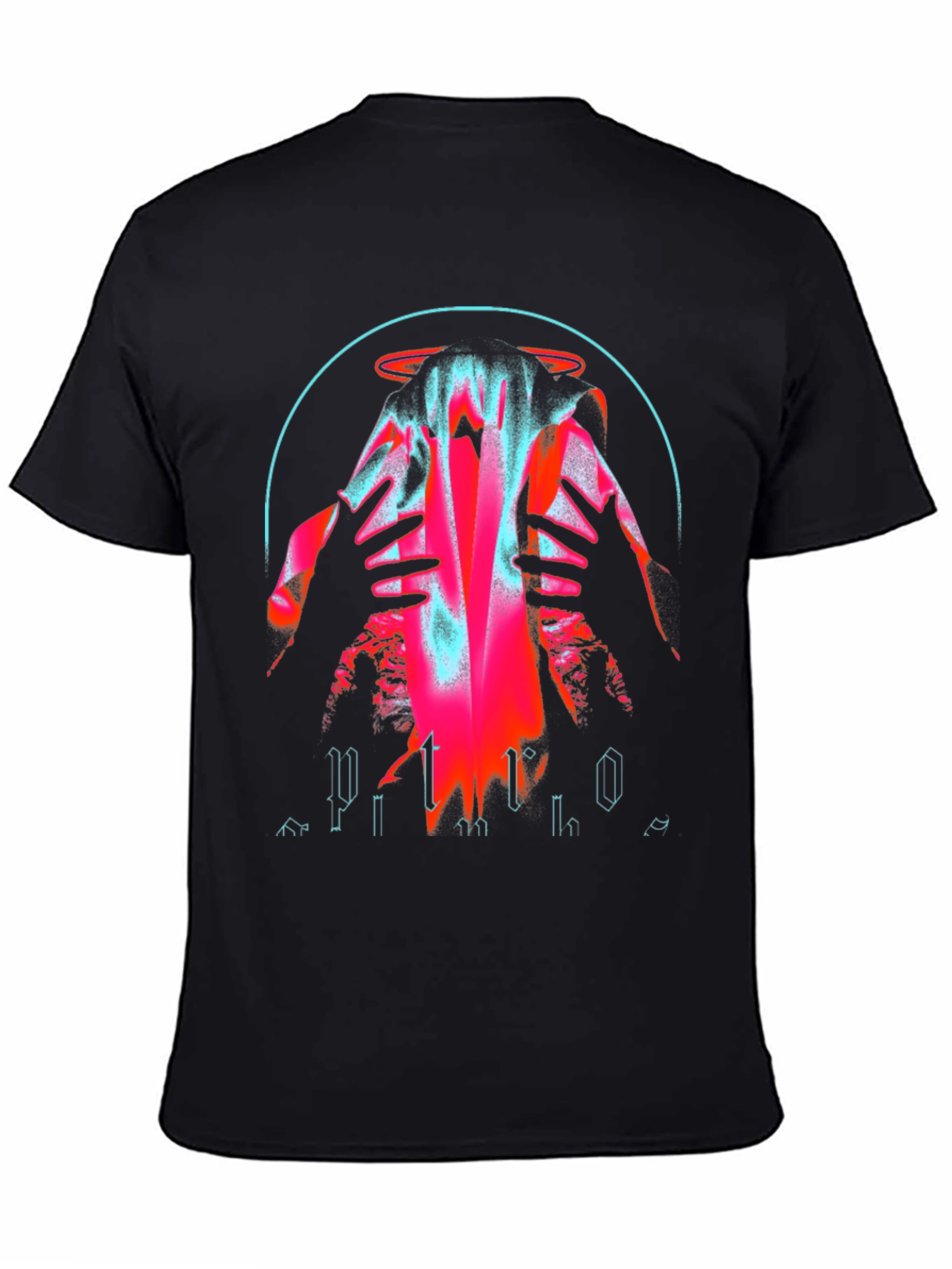 Mystic Neon Graphic Tee - Dark Aesthetic Shirt