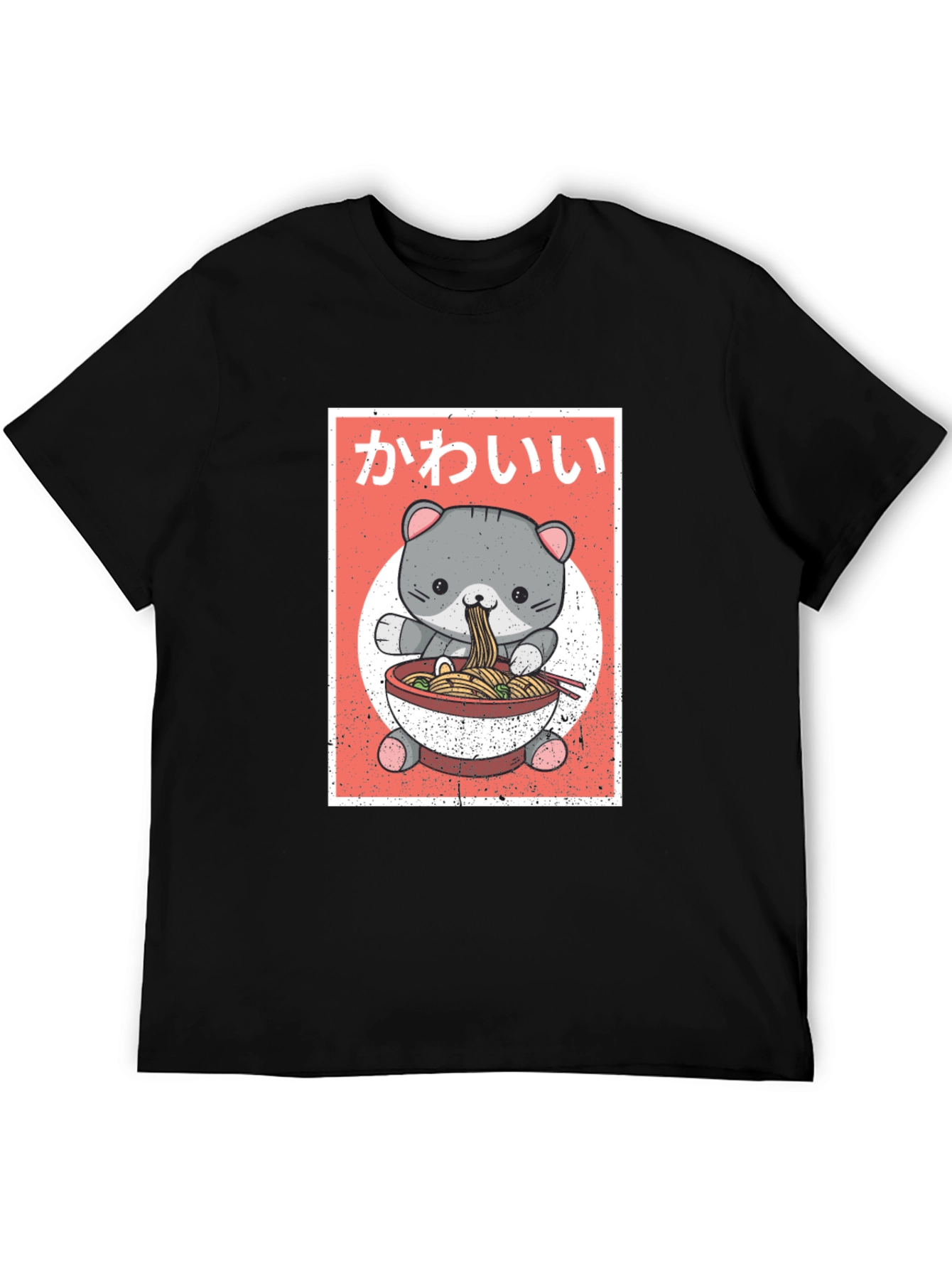 Kawaii Cat Ramen T-Shirt - Cute Anime Style