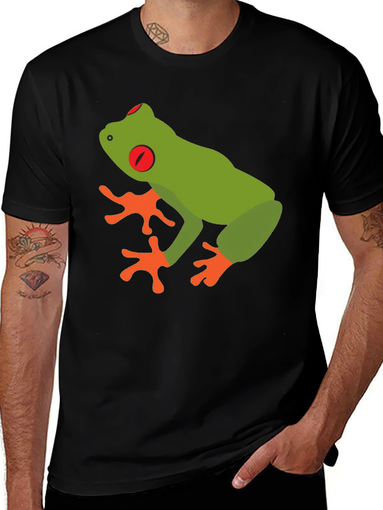 Frog Graphic T-Shirt - Mens Black Tee