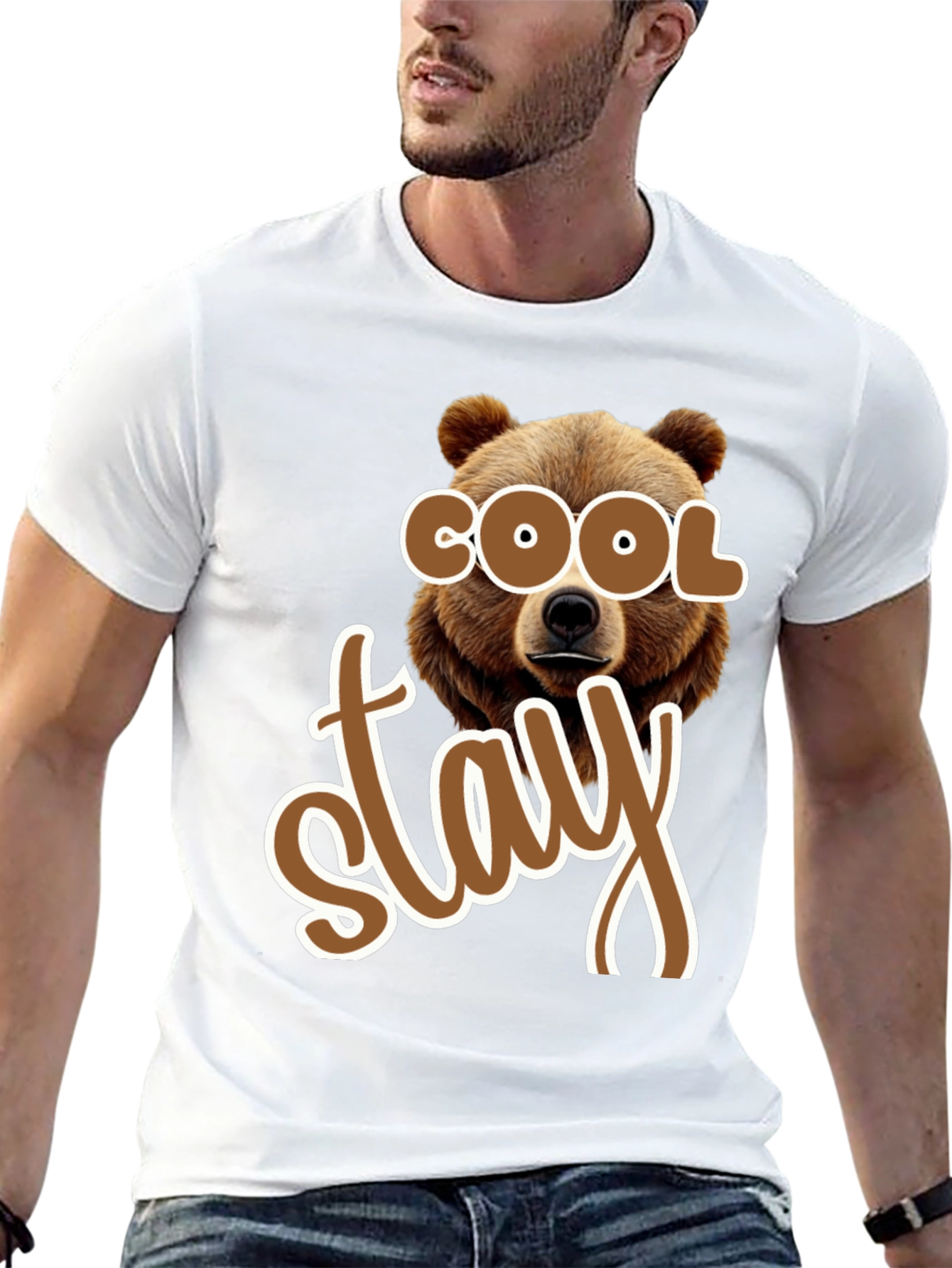 Cool Stay Bear Graphic T-Shirt