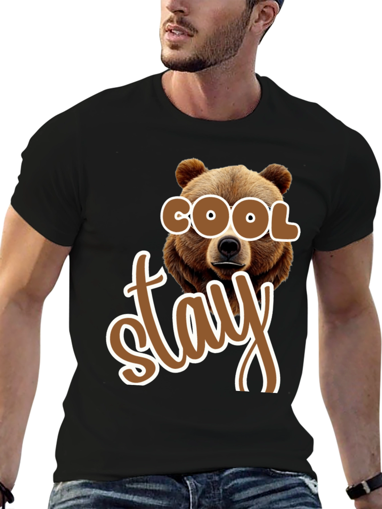 Cool Stay Bear Graphic T-Shirt