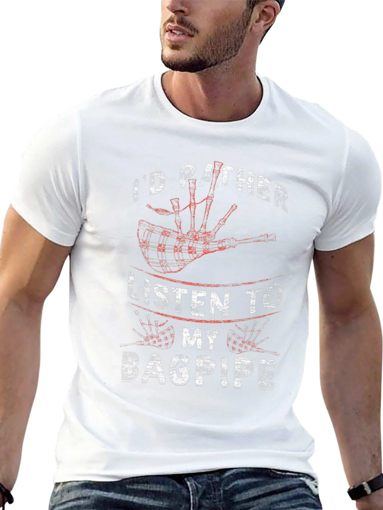 Bagpipe Lover Graphic Tee