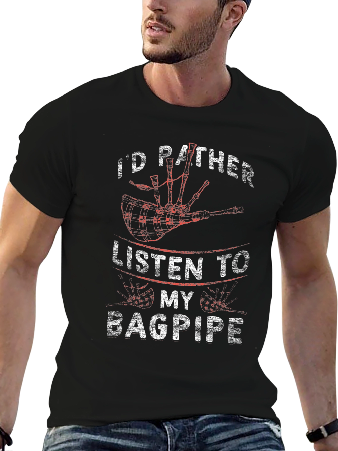 Bagpipe Lover Graphic Tee