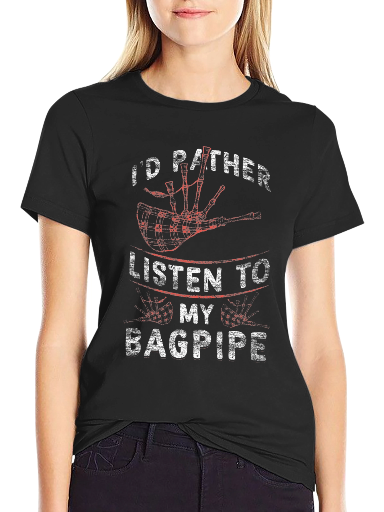 Bagpipe Lover Graphic Tee