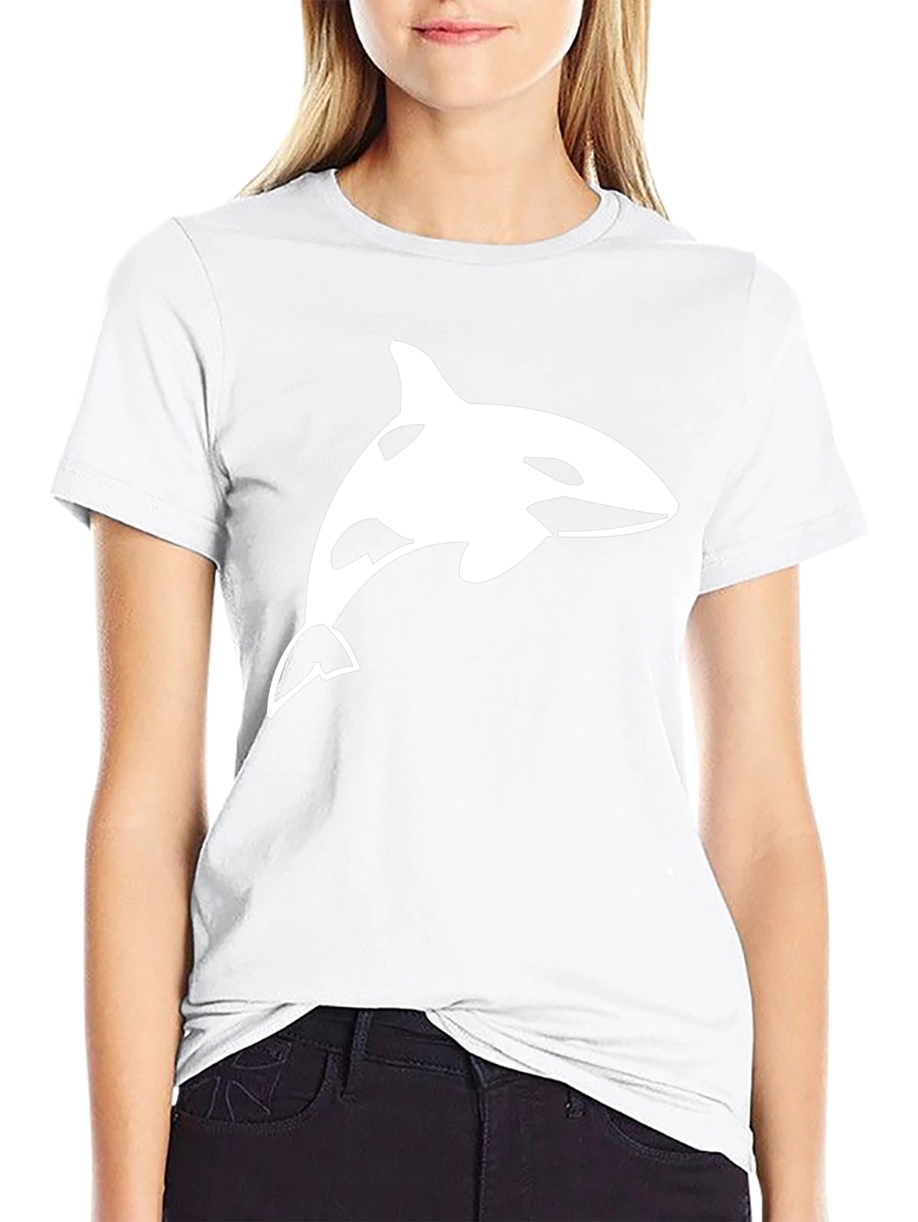 Orca Whale Graphic Tee - Black