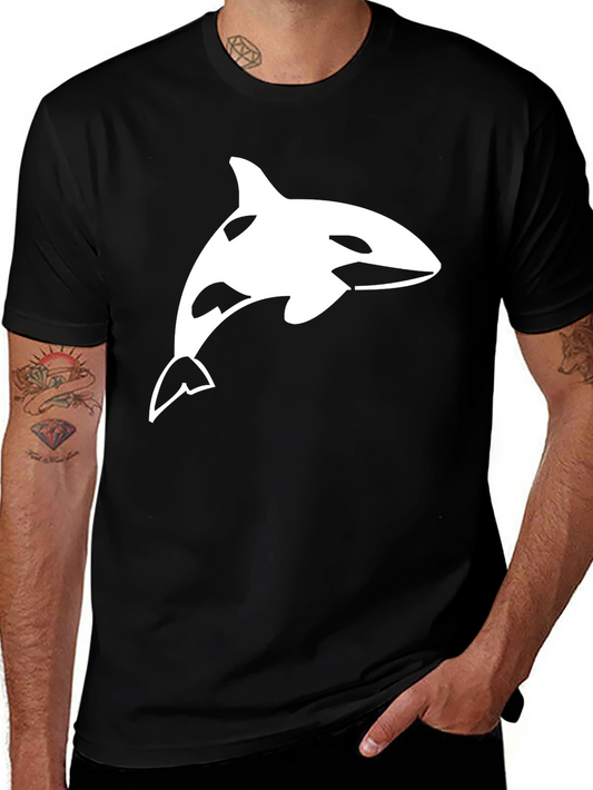 Orca Whale Graphic Tee - Black