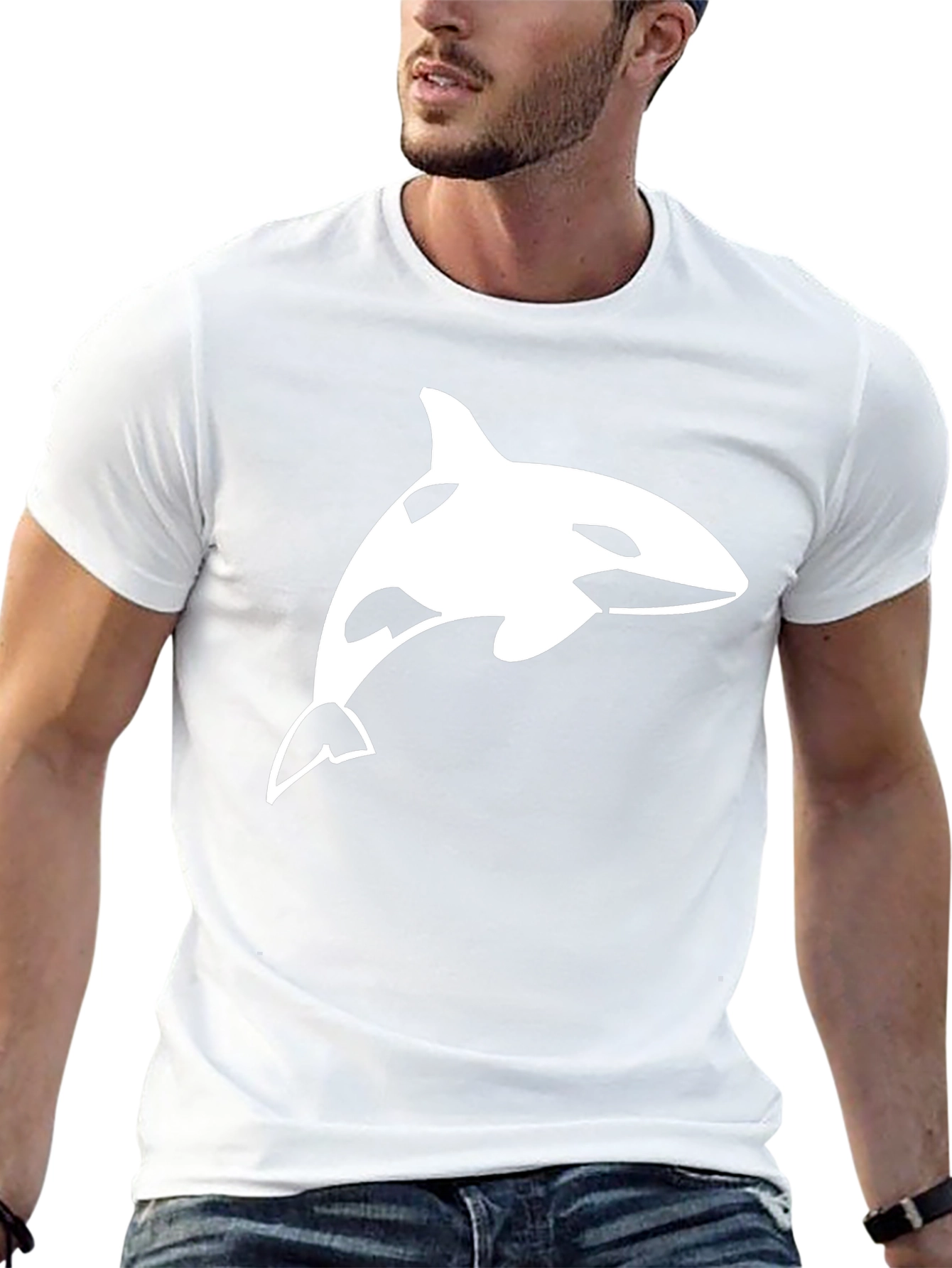 Orca Whale Graphic Tee - Black