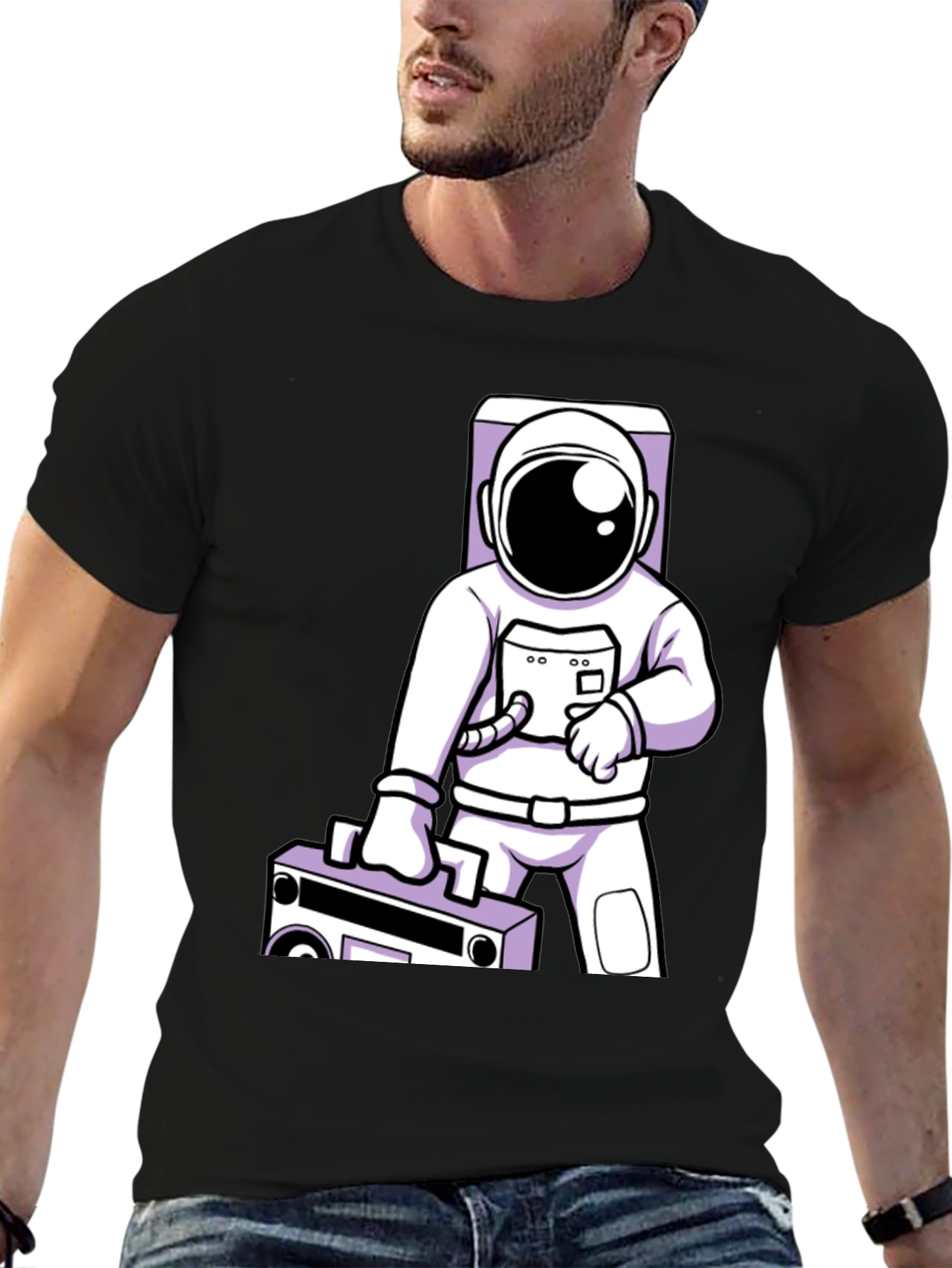 Astronaut with Boombox Graphic Tee