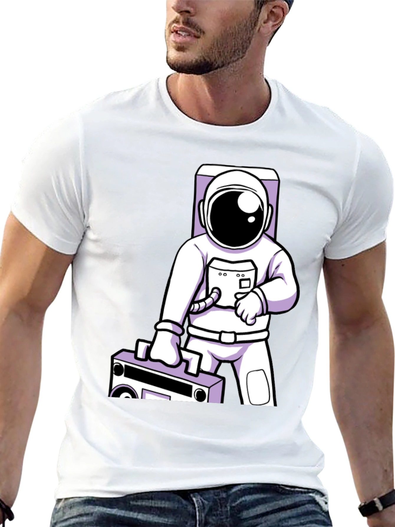 Astronaut with Boombox Graphic Tee