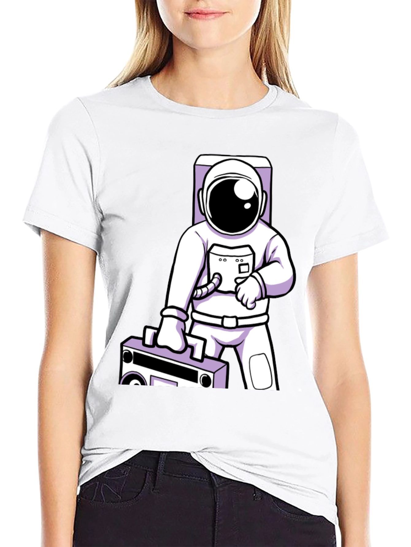 Astronaut with Boombox Graphic Tee