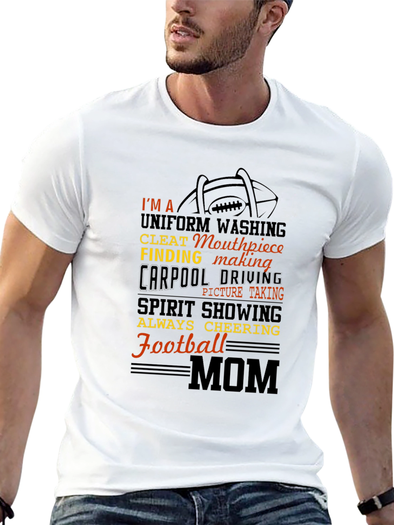 Football Mom T-Shirt: Uniform Washing Cleat Finding