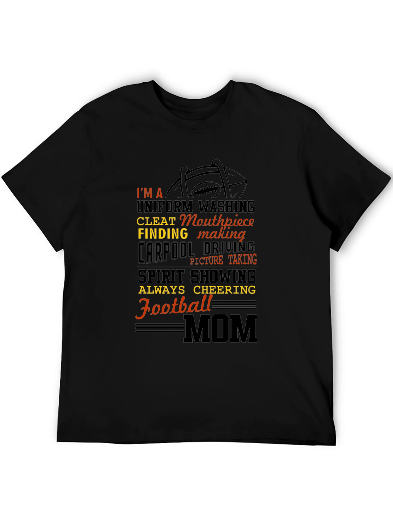 Football Mom T-Shirt: Uniform Washing Cleat Finding