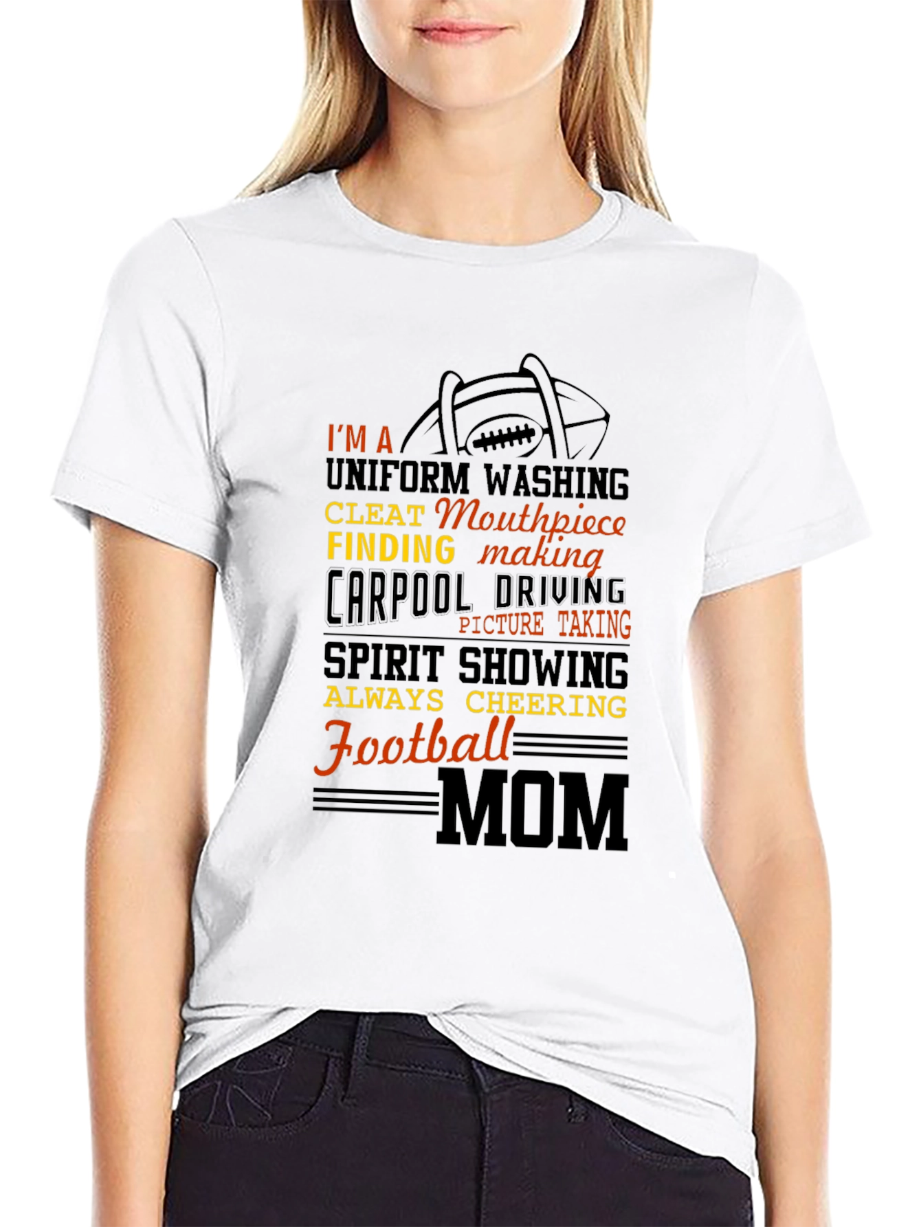 Football Mom T-Shirt: Uniform Washing Cleat Finding