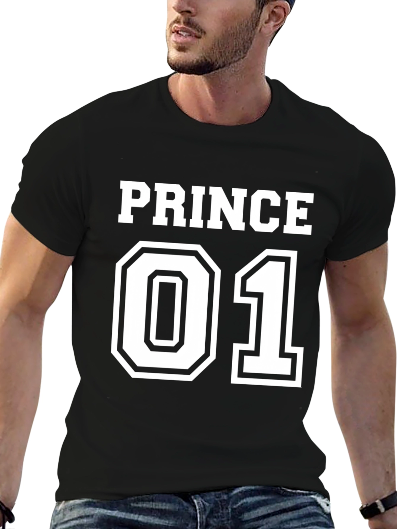 Prince 01 Black T-Shirt - Cool Graphic Tee