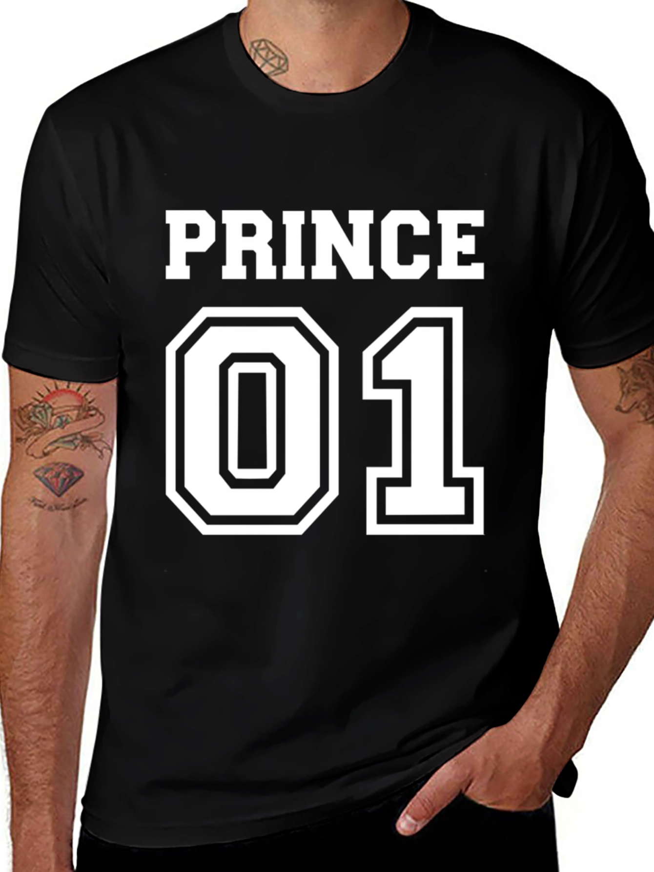 Prince 01 Black T-Shirt - Cool Graphic Tee