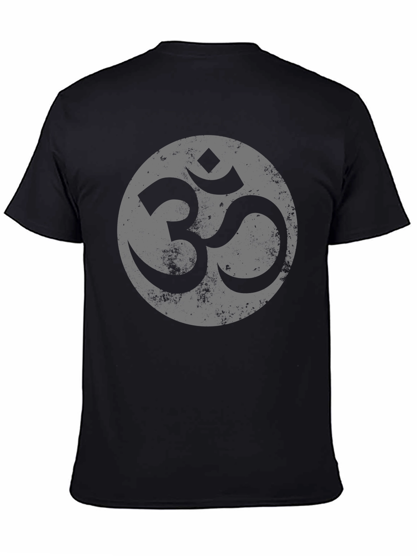 Om Symbol Graphic Tee - Casual Black T-Shirt