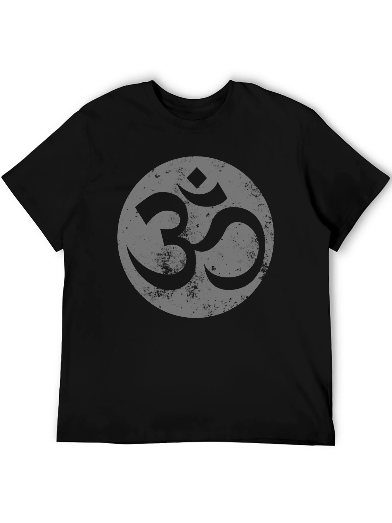 Om Symbol Graphic Tee - Casual Black T-Shirt