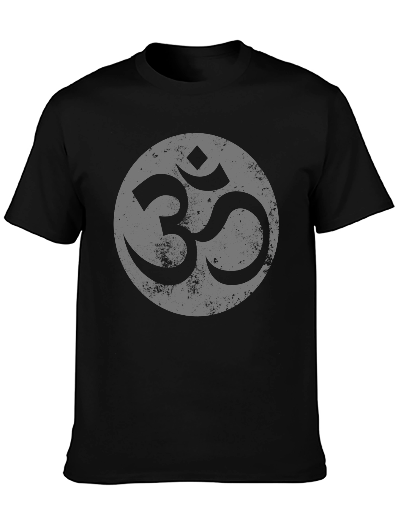Om Symbol Graphic Tee - Casual Black T-Shirt