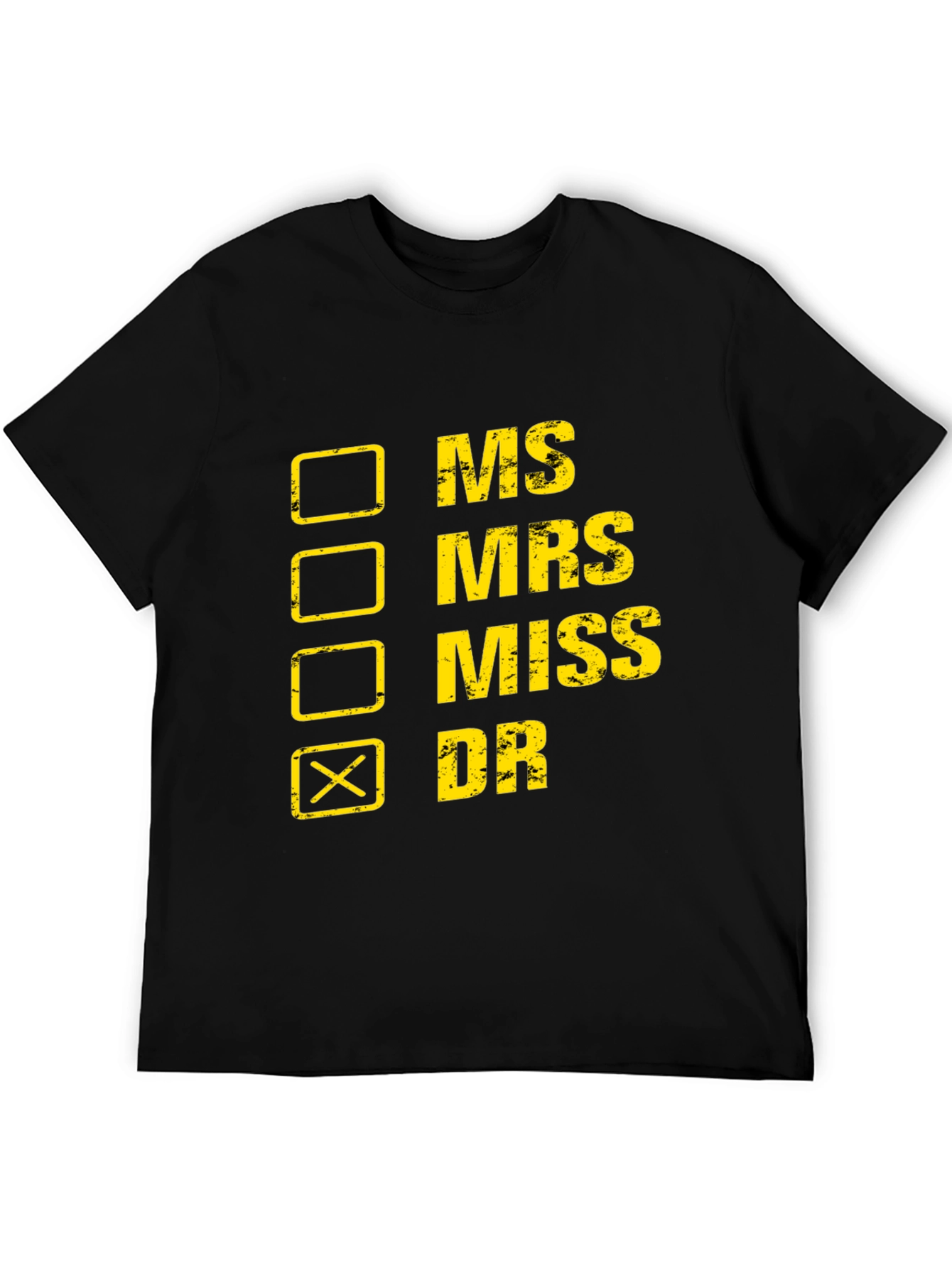 Novelty Dr. T-Shirt - Checkbox Design