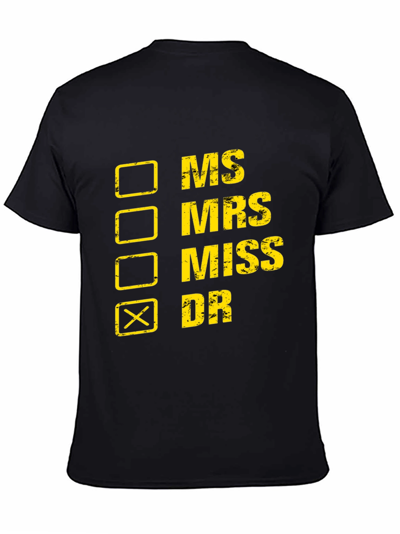 Novelty Dr. T-Shirt - Checkbox Design