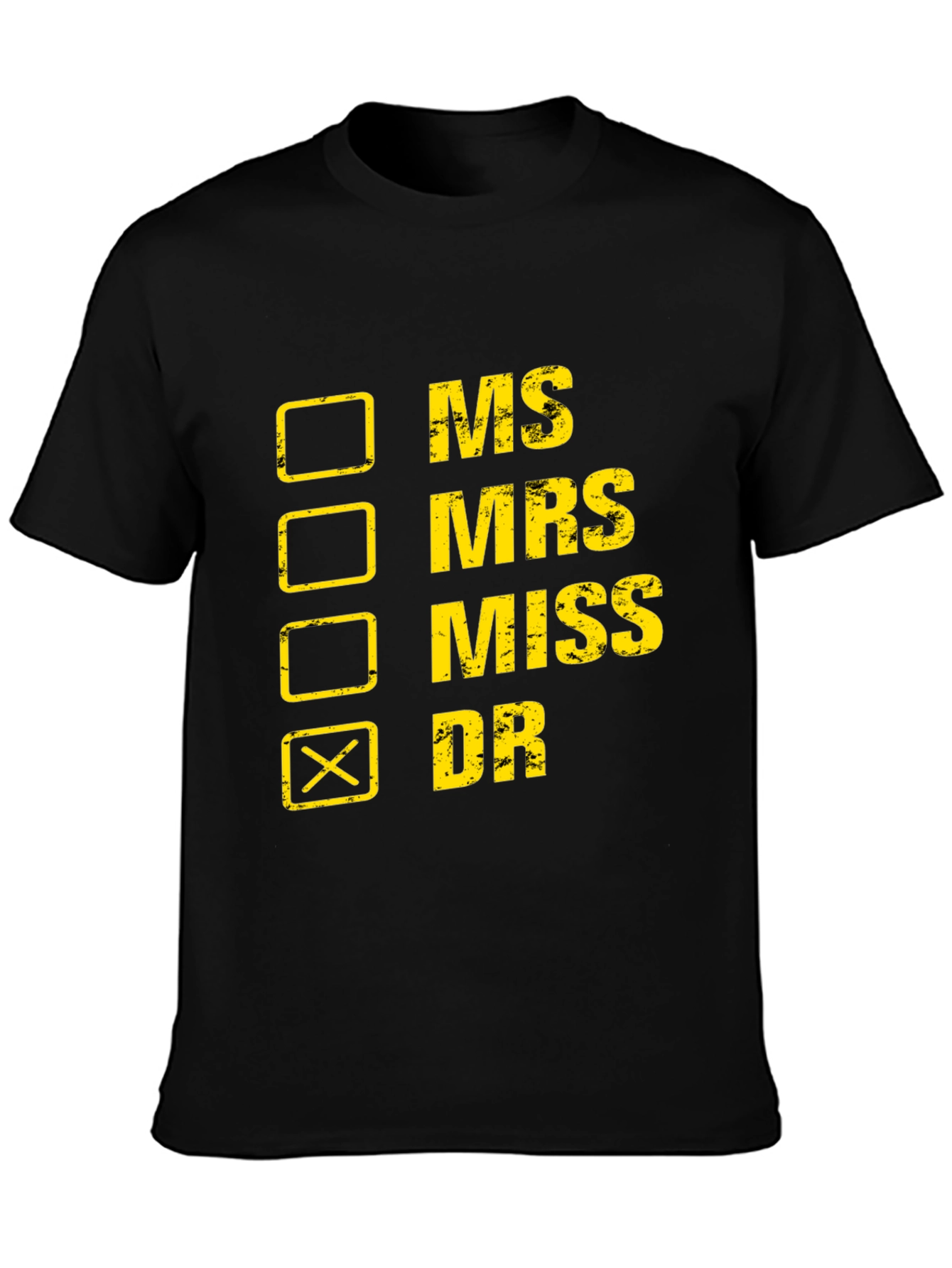 Novelty Dr. T-Shirt - Checkbox Design