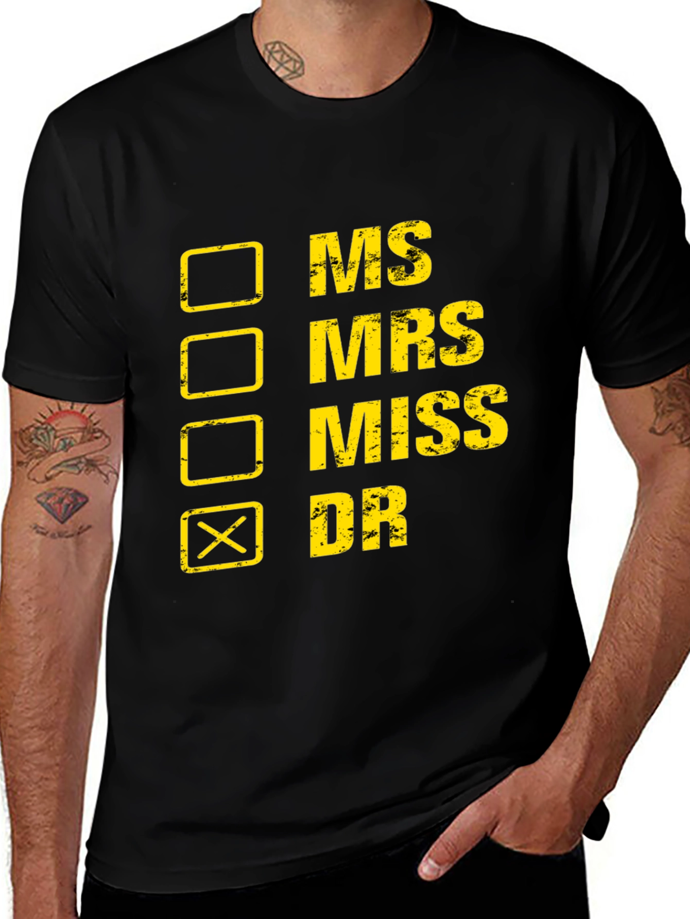 Novelty Dr. T-Shirt - Checkbox Design