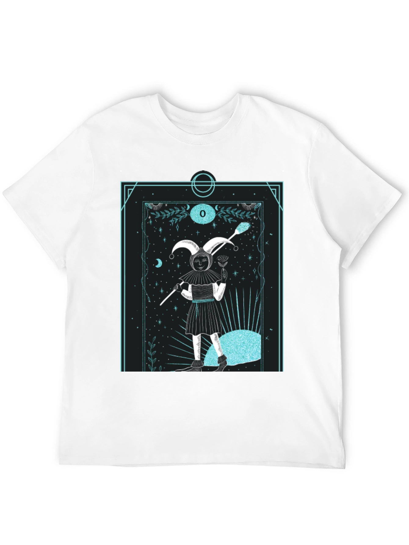 Jester Tarot Card Graphic Tee - Unique Design